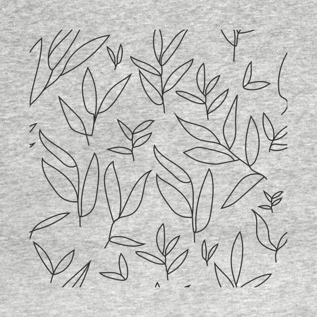 floral leaves grid pattern 4 by mariacaballer